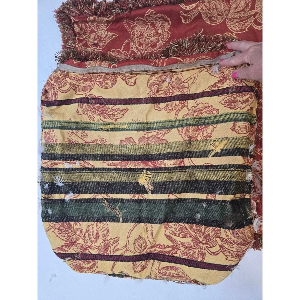 Handcrafted 20 inch‎ square throw pillow pair
